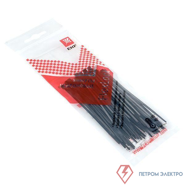 Хомут P6.6 2.5x100 FlexLock стандартный черн. (уп.50шт) PROxima EKF plc-fl-ctsb-2.5x100-r