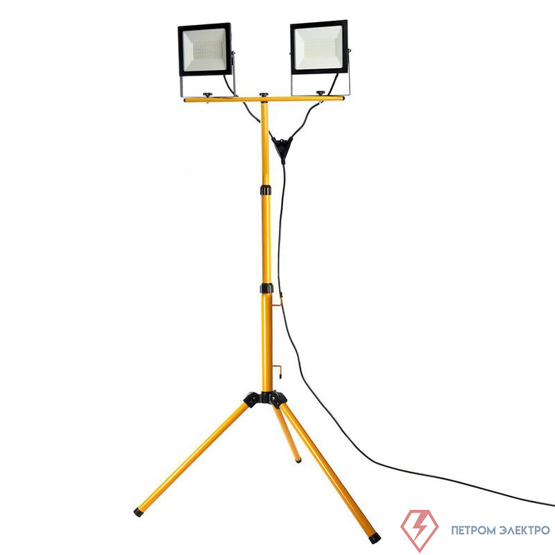 Прожектор LL-504 2х70Вт 6400К IP65 230В на штативе черн. FERON 41544