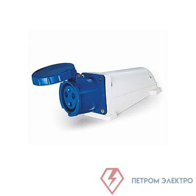 Розетка стационарная ОП PPC 133 63А 3п 2Р+РЕ 220В IP67 Pro JazzWay 5072756
