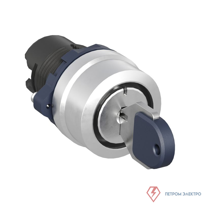 Головка переключателя с ключом на 3 положения с фиксацией стандартная ручка алюм. черн. DKC M22S-KL3A