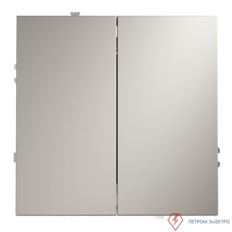 Переключатель перекрестный 2-кл. СП S70 10А механизм кашемир Voltum VLS020503