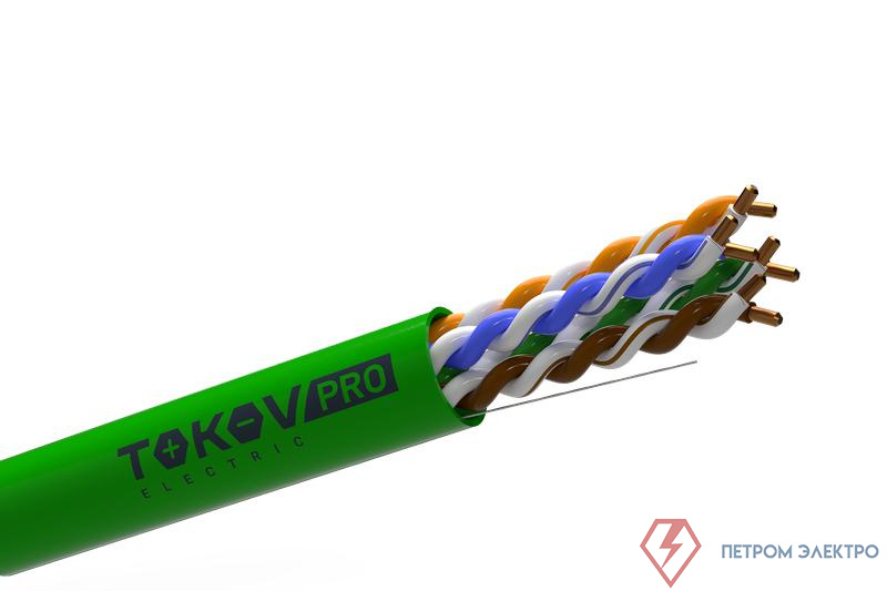 Кабель витая пара U/UTP 4х2х24AWG(0.52мм) кат.5E PVCLS нг(А)-LSLTx indoor Fluke tested 305м (м) PRO TOKOV ELECTRIC TKP-C11-U42-5E-RU-LSLTx