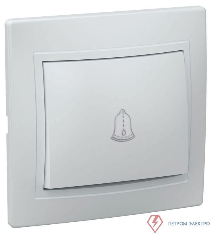 Выключатель кнопочный 1-кл. СП Кварта 10А IP20 ВСк10-1-0-КБ бел. GENERICA EVK13-K01-10-DM