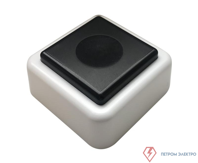 Кнопка звонка (выключатель для бытовых электрич. звонков) МОНОМАХ ВЗ1-01 черн.