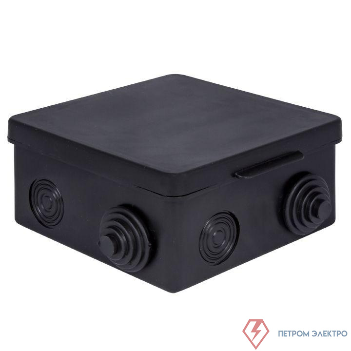 Коробка распаячная KMP-030-014 с крышкой 100х100х50 8 мембранных вводов IP54 черн. EKF plc-kmr-030-014-2b