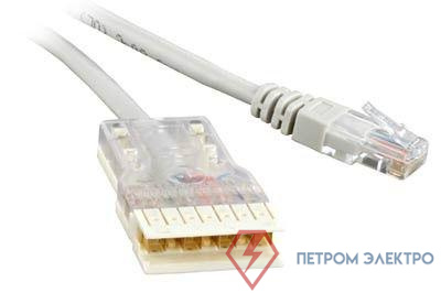 Патч-корд кат.5E 110-RJ45 4 пары PC-110-RJ45-4P-C5e-2M-LSZH-GY LSZH 2м сер. Hyperline 229904