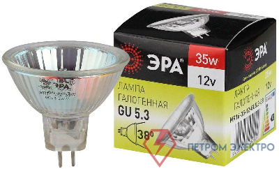 Лампа галогенная GU5.3-MR16-35W-12V-Cl ЭРА C0027355