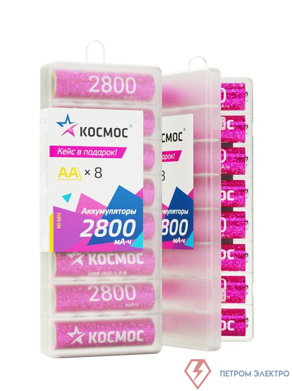 Аккумулятор AA/R6 2800мА.ч NI-MH 8b (уп.8шт) КОСМОС KOCR6NIMH2800mAh8B