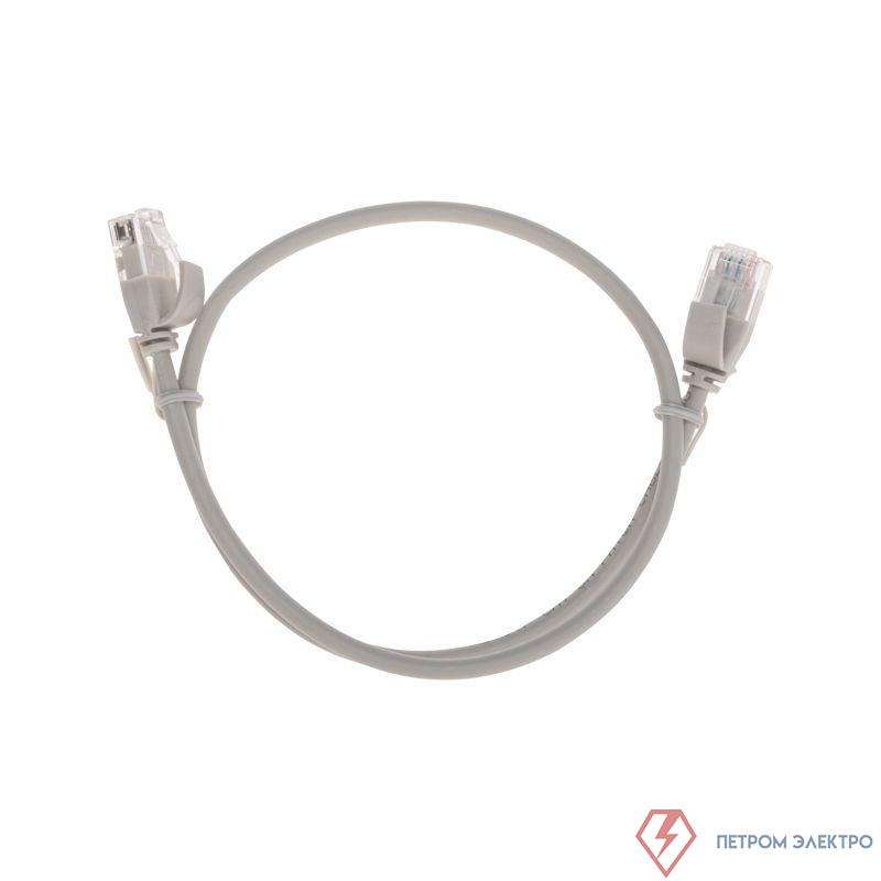 Патч-корд U/UTP CAT 6A (10G) RJ45-RJ45 28AWG LSZH сер. 0.5м Rexant 02-0380-05
