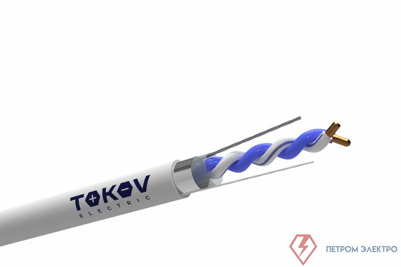 Кабель витая пара F/UTP 1х2х24AWG кат.5E PVC indoor 305м (м) TOKOV ELECTRIC TKE-C06-F12-5E-305-PVC