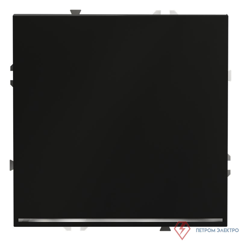 Переключатель проходной 1-кл. СП S70 10А с подсветкой механизм черн. матов. Voltum VLS010408