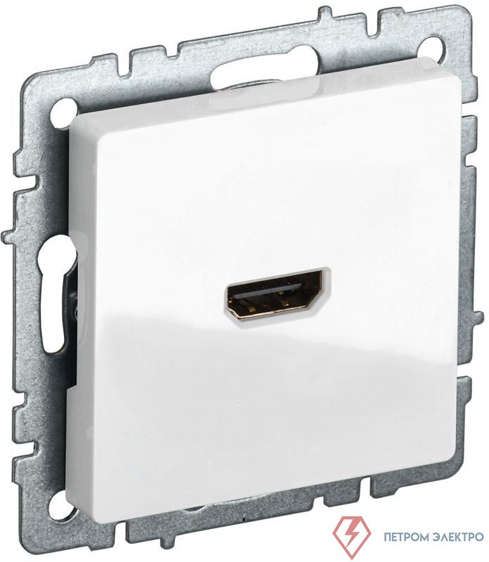 Розетка СП BRITE HDMI РHDMI-0-БрБ механизм бел. IEK BR-H10-K01