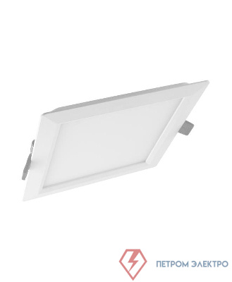 Светильник светодиодный DOWNLIGHT SLIM SQUARE тонкий ДВО 18Вт 4000К 1530лм IP20 230В квадр. бел. LEDVANCE 4058075079359