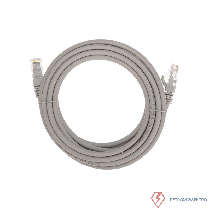 Патч-корд U/UTP CAT 6 RJ45-RJ45 26AWG LSZH сер. 3м Rexant 02-0290-3