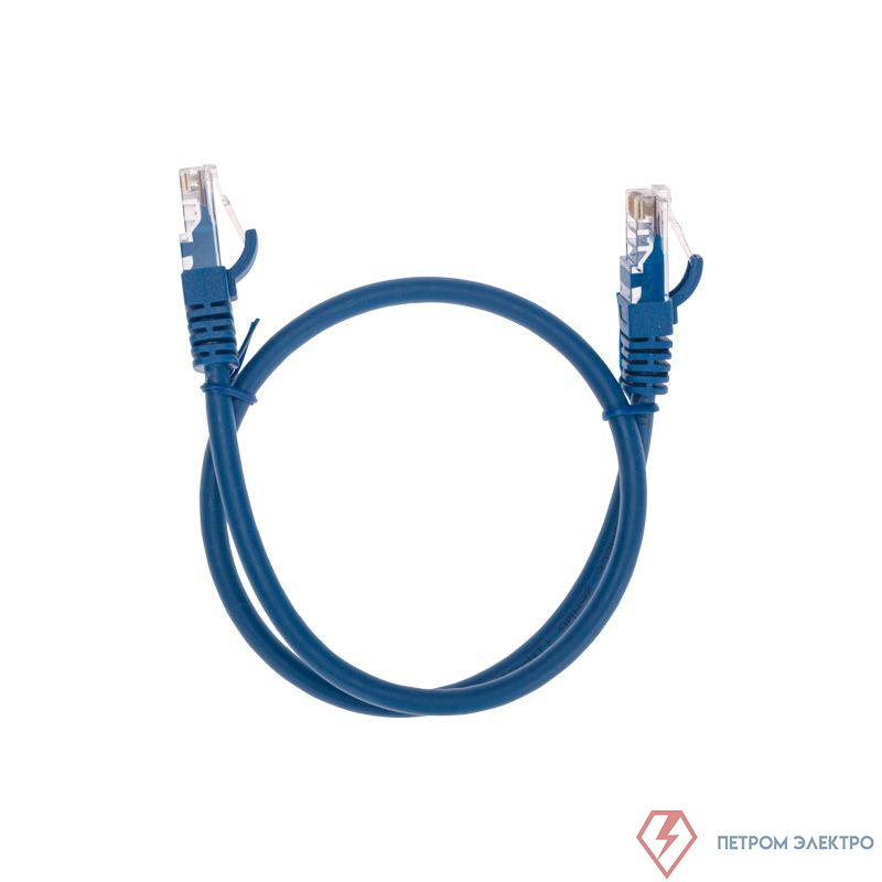Патч-корд U/UTP CAT 6 RJ45-RJ45 26AWG LSZH син. 0.5м Rexant 02-0294-05