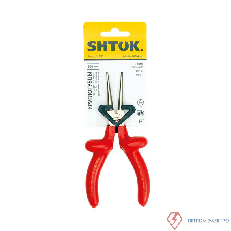 Круглогубцы диэлектрические 1000В 160мм (08205) SHTOK 376291