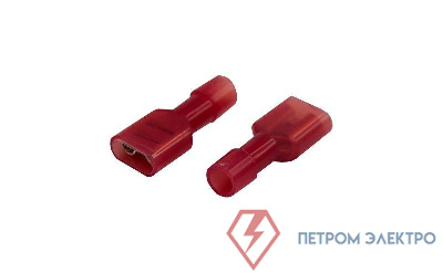 Клемма плоская полностью изолир. (КППИн гн - 6.6мм) нейлон 0.5-1.5кв.мм (FDFN 1.25-250) Red REXANT 08-0613