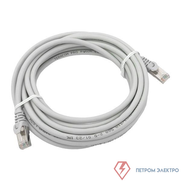 Патч-корд кат.6 экранированный FTP оболочка LSZH сер. (5.0м) TeraLINK PRO EKF TRP-6FTP-LSH-5M-GY