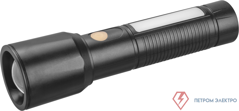 Фонарь аккумуляторный ручной 90 863 OPT-CP07-ACCU пласт.1LED 5Вт+6LED 1.2Вт li-ion 1.2А.ч 4 реж. ОНЛАЙТ 90863