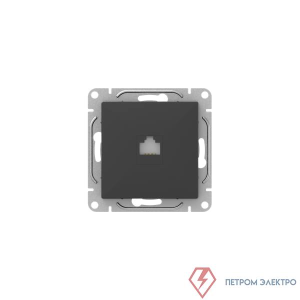 Розетка компьютерная СП Эпика RJ45 кат.5 механизм черн. EKF UP1-SOB-RJ45-5