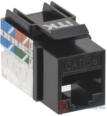 Модуль Keystone Jack кат.5E UTP 110 IDC 90град. черн. ITK CS1-1C5EU-11-09