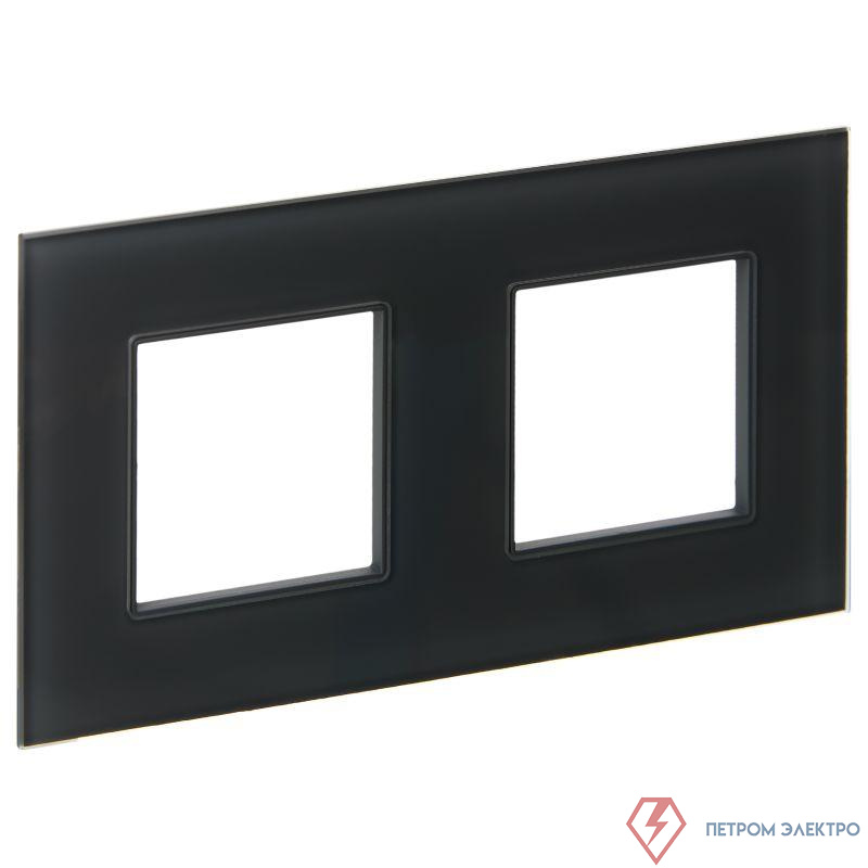 Рамка 2-м SKANDY SK-F22G стекло графит IEK SK-M22-G-K53