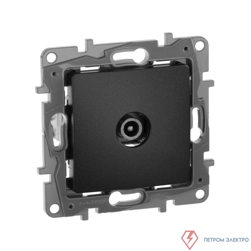 Розетка телевизионная оконечная TV СП Etika 5дБ 5-862МГц механизм антрацит IEK 672665