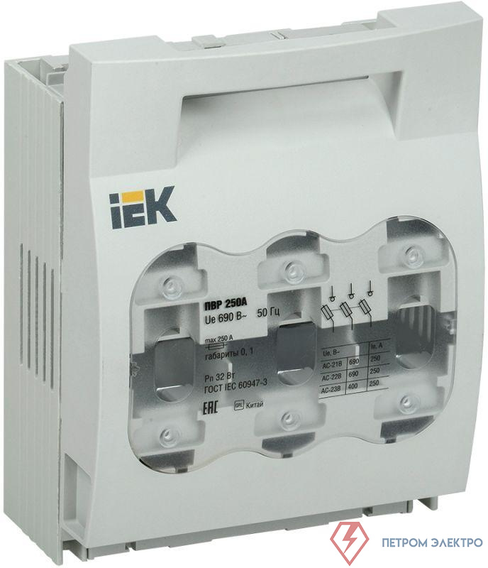 Выключатель-разъединитель-предохранитель 250А IEK SRP-20-3-250