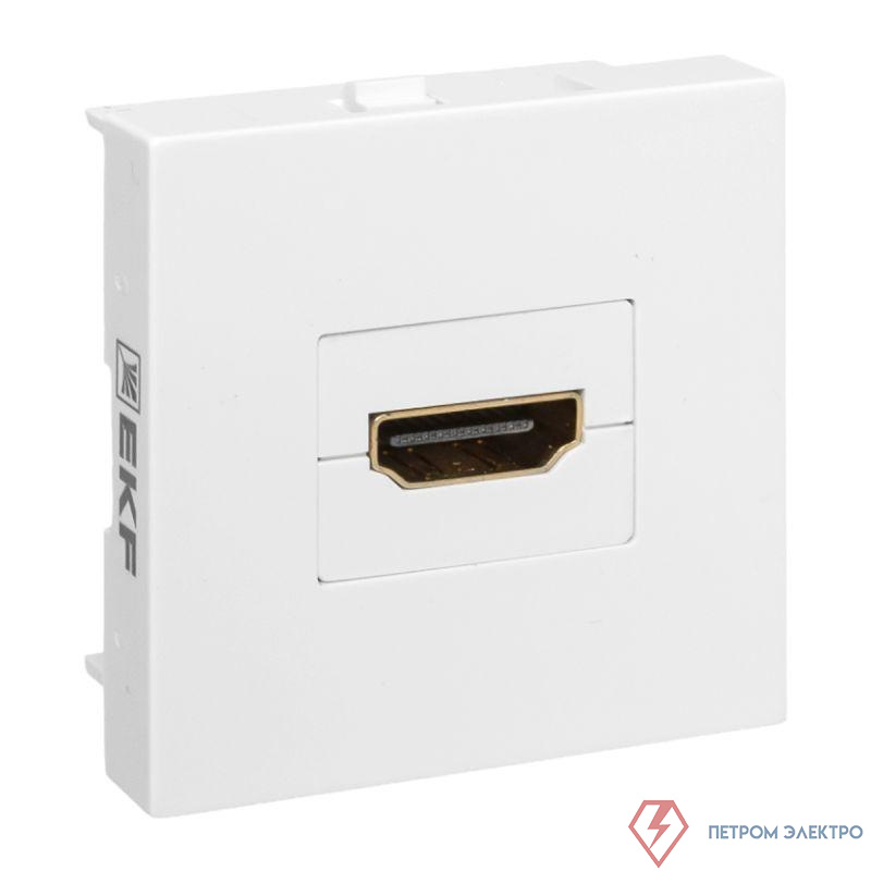 Розетка HDMI 1-м СП 2мод. без индикатора бел. EKF E2MR-21HDMI-10