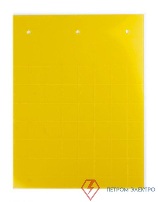 Табличка полужесткая установка в держатель для маркировки мод. оборудования ПВХ-0.5 желт. (уп.180шт) DKC TAS3515Y