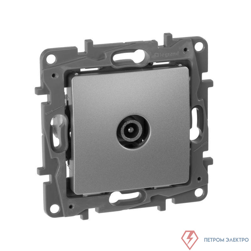 Розетка телевизионная оконечная TV СП Etika 5дБ 5-862МГц механизм алюм. IEK 672465