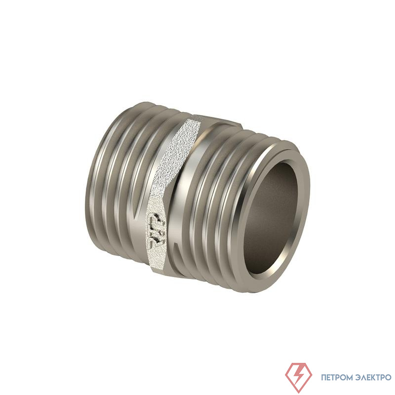 Ниппель латунь наружн. резьба 1 1/4дюйм никель RTP 25105