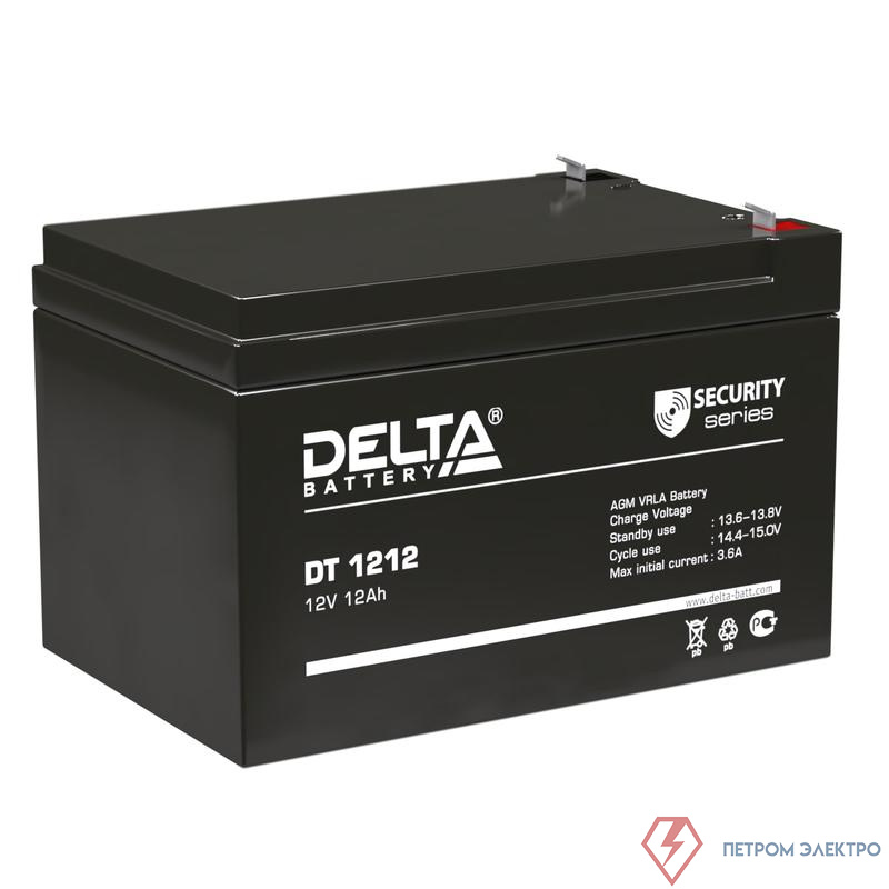 Аккумулятор ОПС 12В 12А.ч DT 1212 Delta 4614010040013