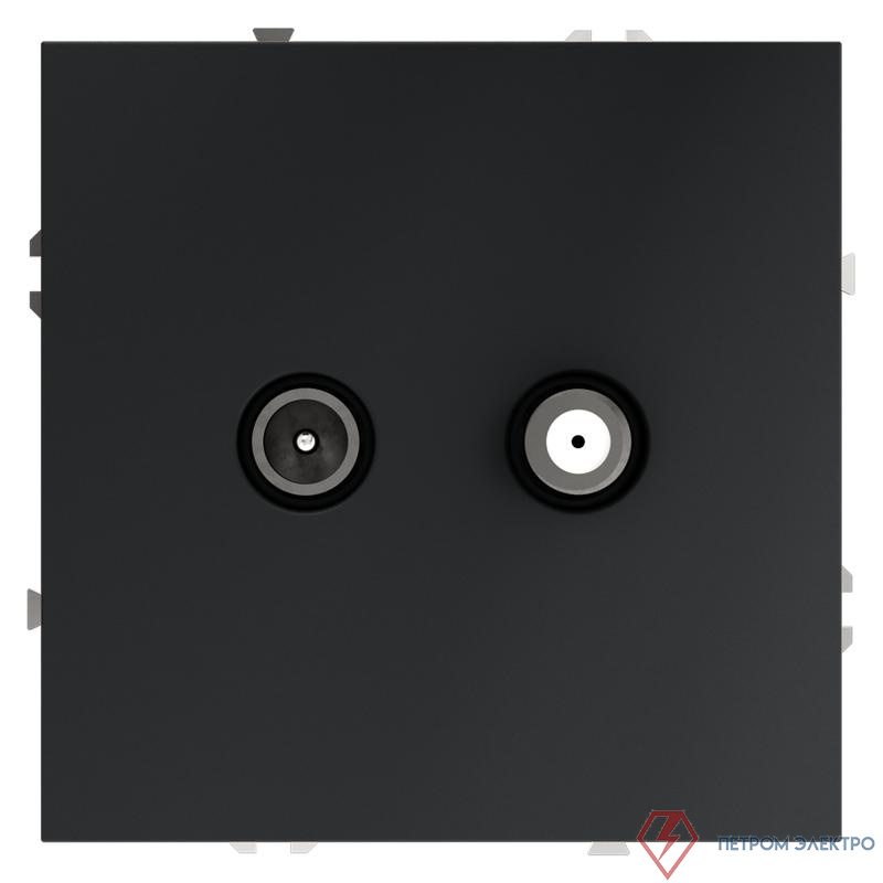 Розетка телевизионная оконечная TV + SAT 2-м СП S70 механизм графит Voltum VLS060407