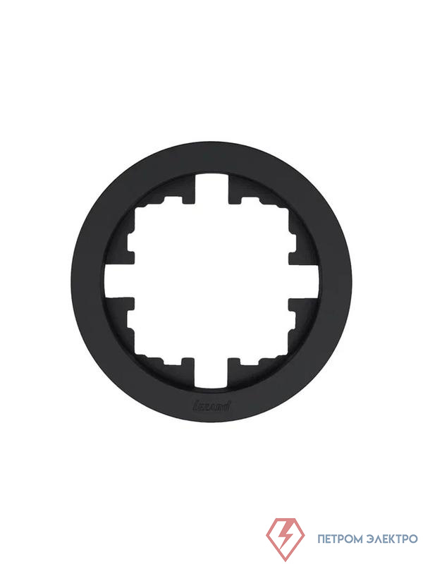 Рамка 1-м OSEN горизонт. круглая черн. бархат LEZARD 744-4200-146