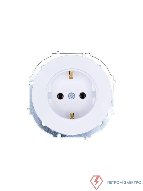 Розетка 1-м OSEN IP20 с заземл. ПБТ бел. LEZARD 743-0288-122B