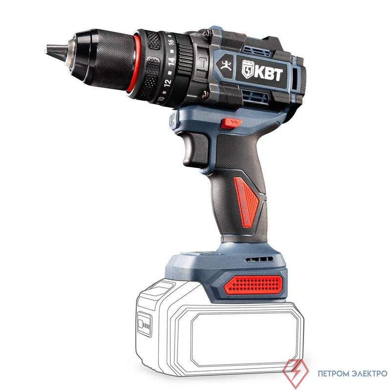 Дрель-шуруповерт ударная DB-20-160 (без АКБ и заряд. устр.) КВТ 104539