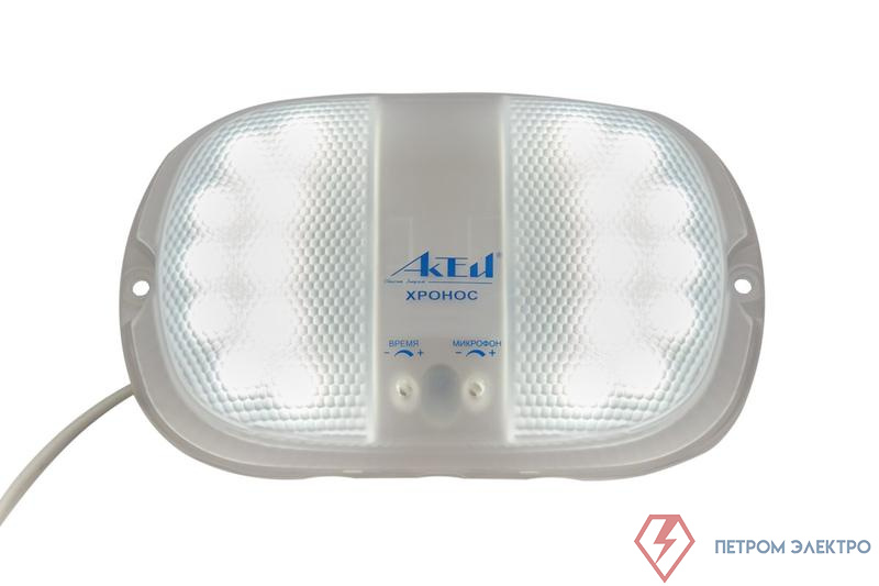 Светильник светодиодный ЖКХ Хронос 9Вт с оптико-акустическим датчиком 3 режима работы Актей 75-009-IP30-SENSOR