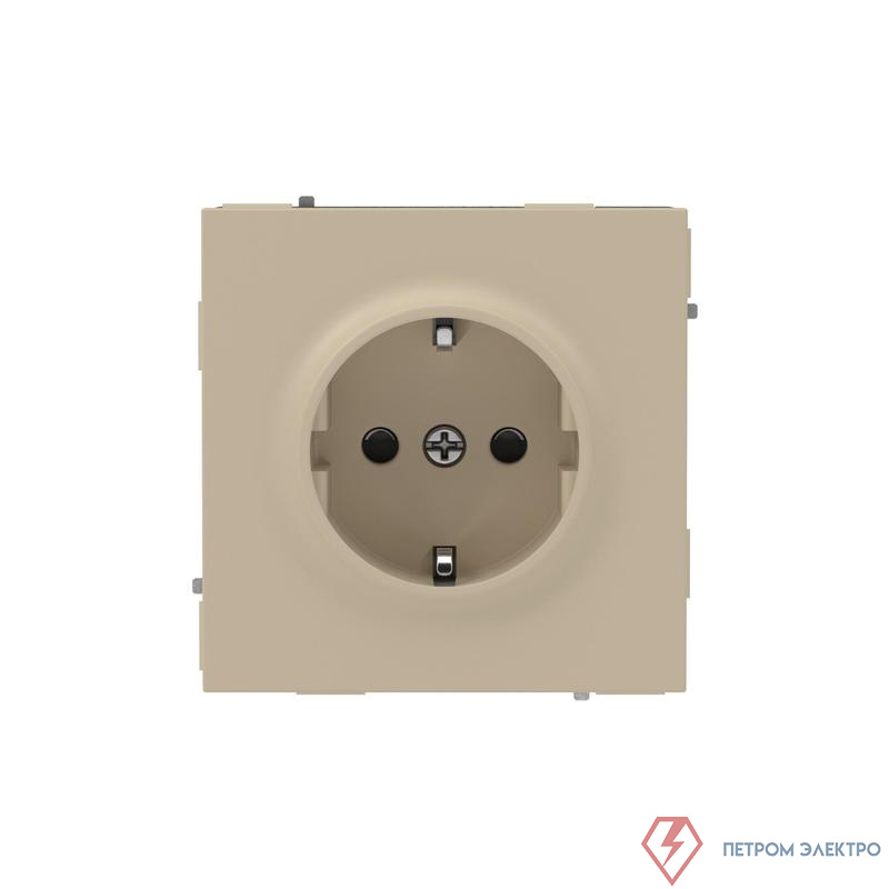 Розетка силовая KANT 2P+E защ. шторки ванильн. марципан DKC 7015003