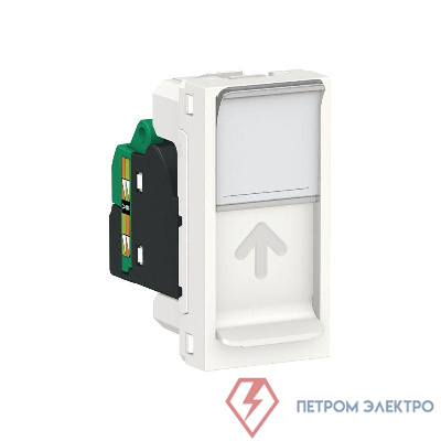 Розетка компьютерная 1-м 1мод. Unica Modular RJ45 кат.5E UTP бел. SchE NU341018