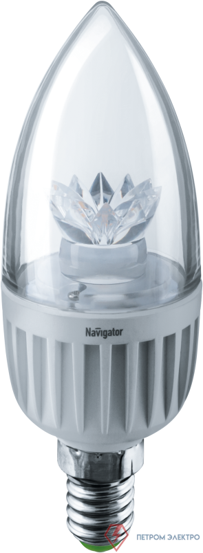 Лампа светодиодная 71 854 NLL-C37-7-230-2.7K-E14-CL 7Вт свеча 2700К тепл. бел. E14 500лм 176-264В Navigator 71854 0