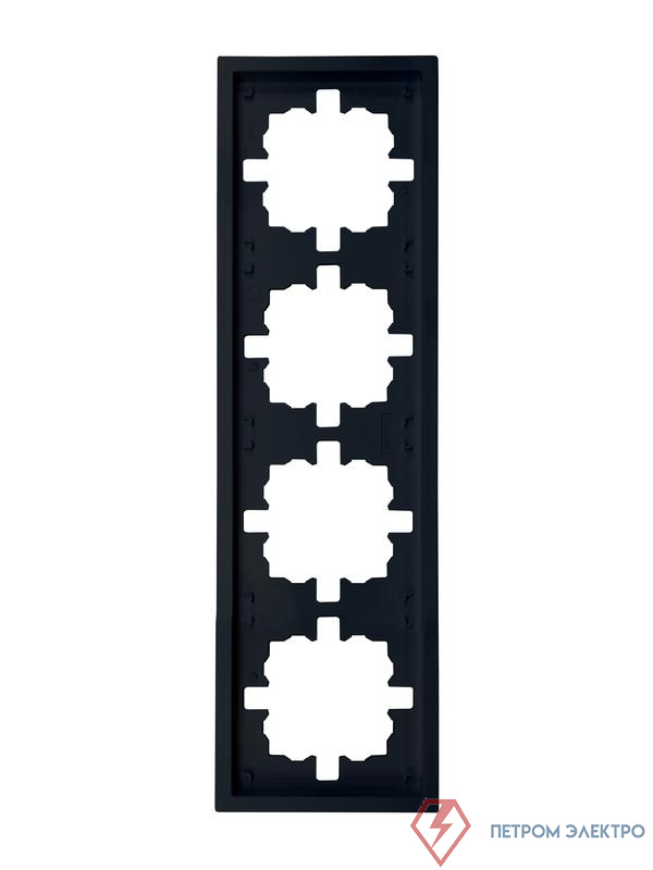Рамка 4-м ZIMA горизонт. черн. бархат LEZARD 704-4200-149