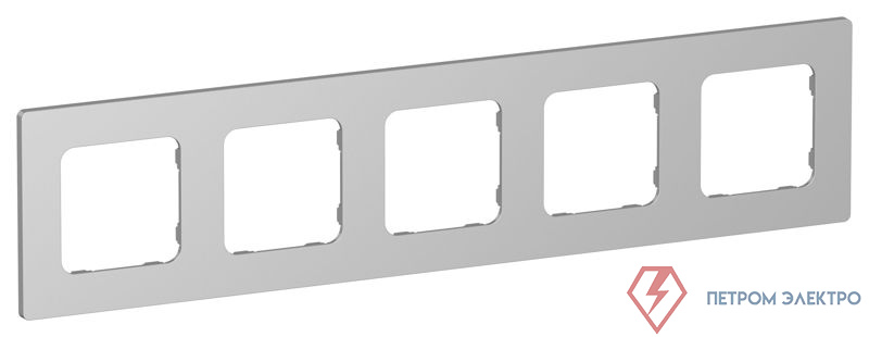 Рамка 5-м СП FLITE РУ-5-К-ФлА алюм. IEK FI-M52-32-20-K47