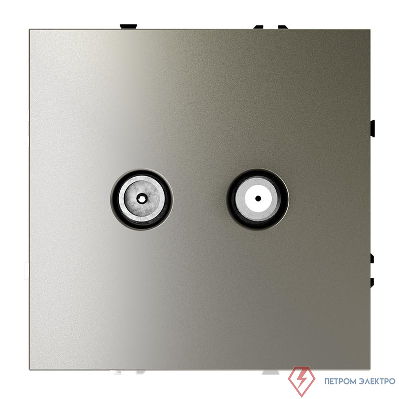 Розетка телевизионная оконечная TV + SAT 2-м СП S70 механизм шелк Voltum VLS060404