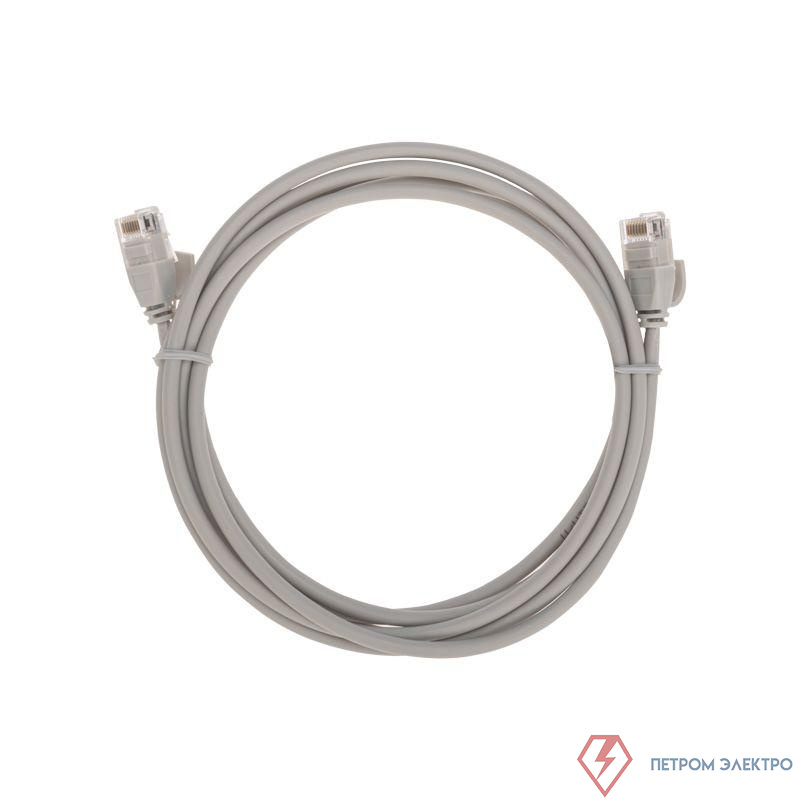 Патч-корд U/UTP CAT 6A (10G) RJ45-RJ45 28AWG LSZH сер. 2м Rexant 02-0380-2