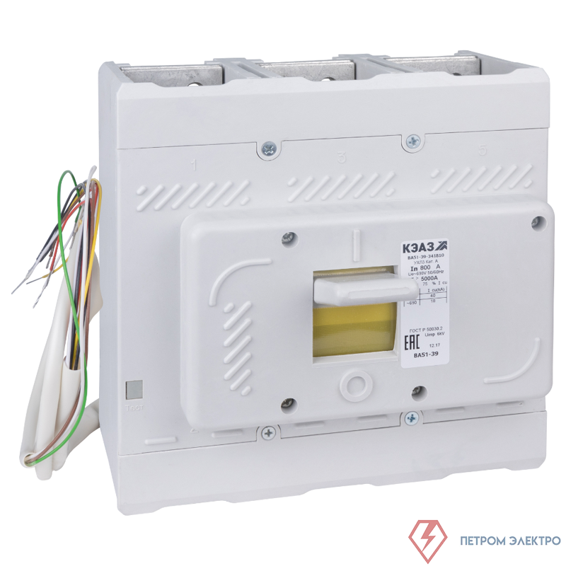 Выключатель автоматический 3п 250А 2500Im 40кА ВА51-39-344510 УХЛ3 690В AC КЭАЗ 220752