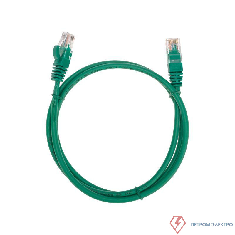 Патч-корд U/UTP CAT 5e RJ45-RJ45 26AWG LSZH зел. 1м Rexant 02-0106-1