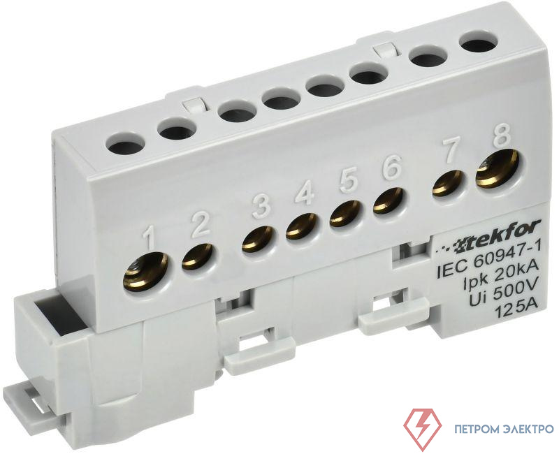 Шина L "фаза" изол. на универс. держ. 8х12-8-Ср TEKFOR IEK TF-NN20-08-KL-K03