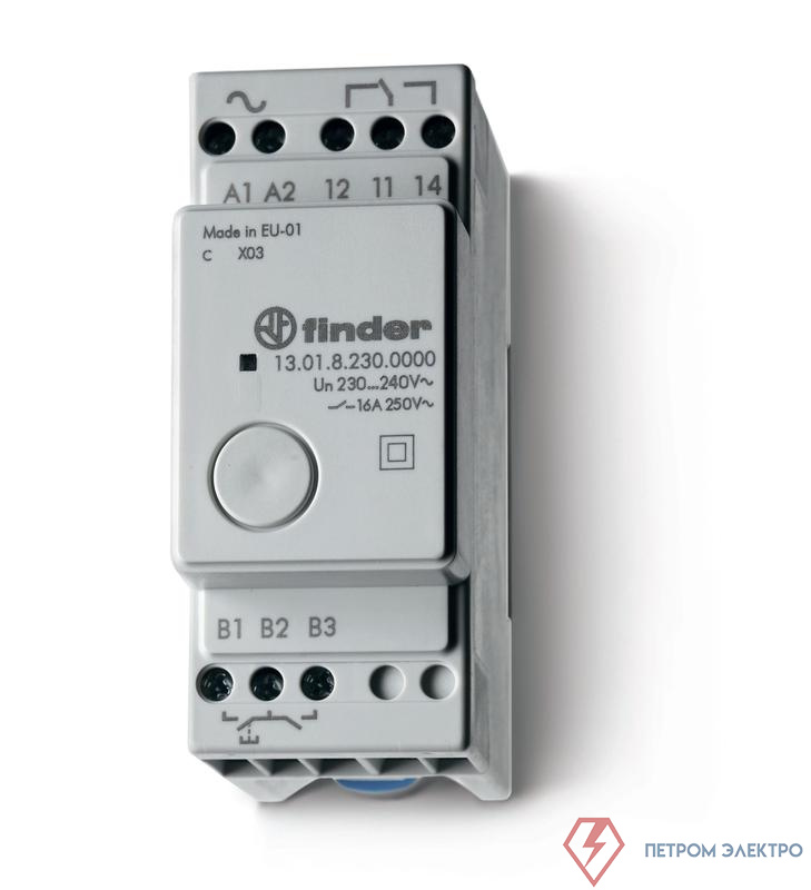 Реле модульное электронное шаговое/моностабильное 1НО 16А 24В AC/DC Ш=35мм IP20 FINDER 130100240000