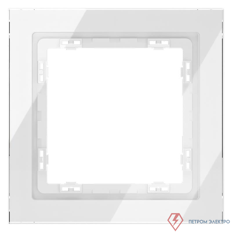 Рамка 1-м S70 стеклян. бел. Voltum VLS110101